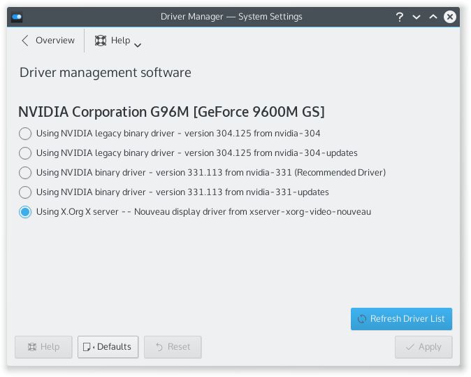 Nvidia drivers, get