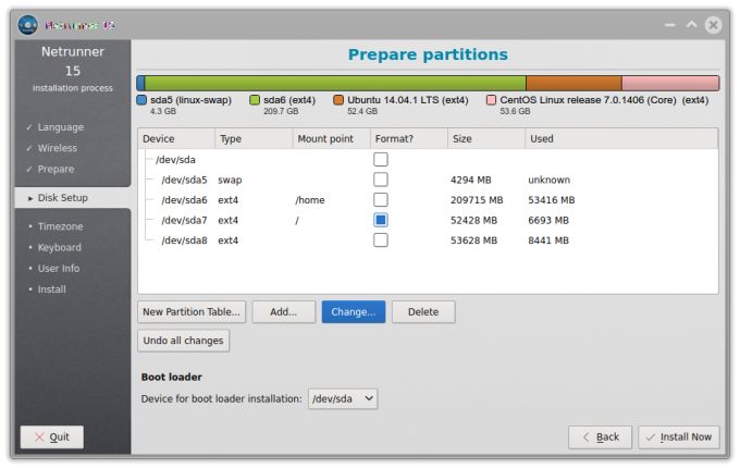 Partitions ready