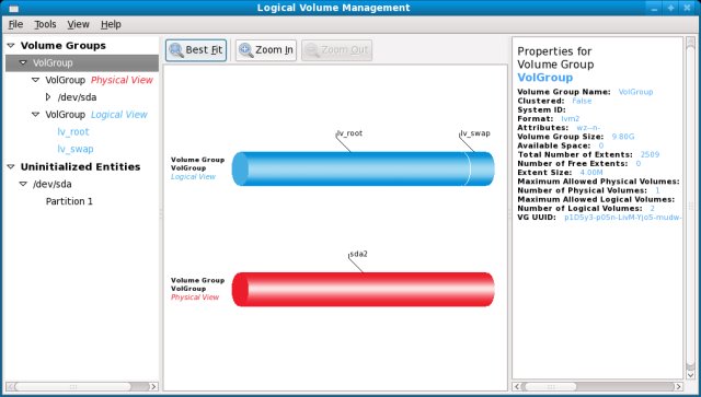 LVM on Fedora 11