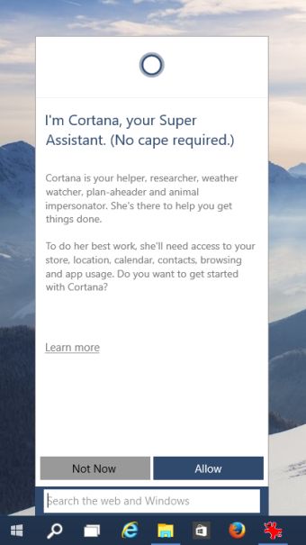 Cortana, begin