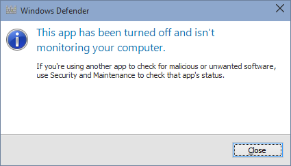 Defender annoyance