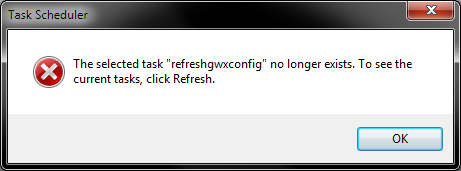 Deleted tasks error