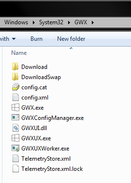 GWX folder