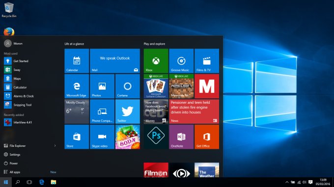 System menu