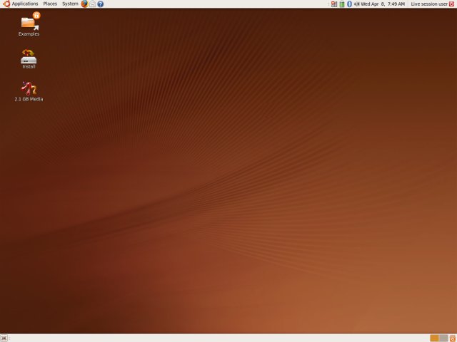 desktop wallpaper ubuntu. The desktop remains the same.