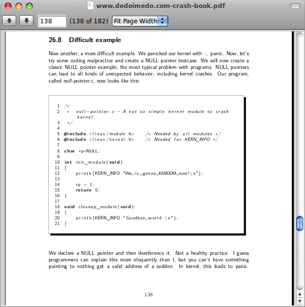 C code example