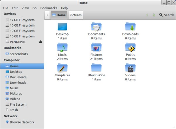Home dir file count info