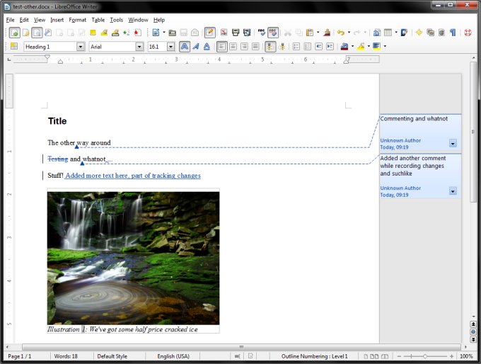 DOCX made in LibreOffice