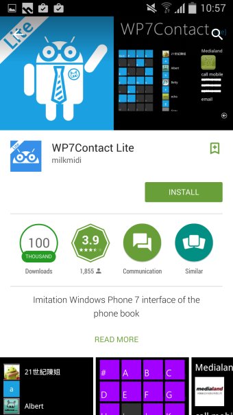 Install Contacts app