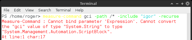 Errors, verbose