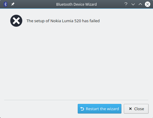Bluetooth failure