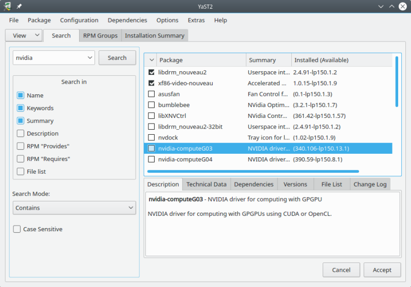 Nvidia, install