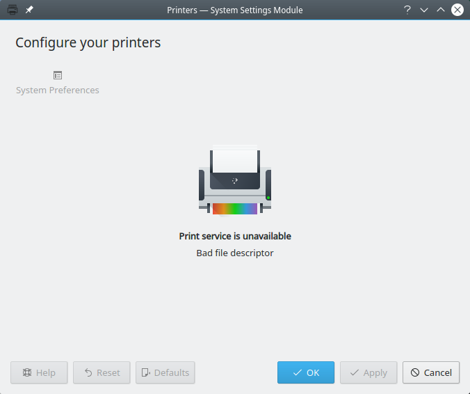 Printing errors