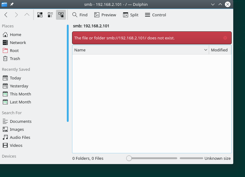 Samba error