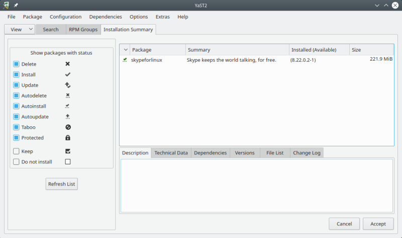 Skype install