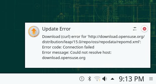 Updates fail before the network is started