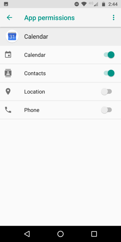 App permissions