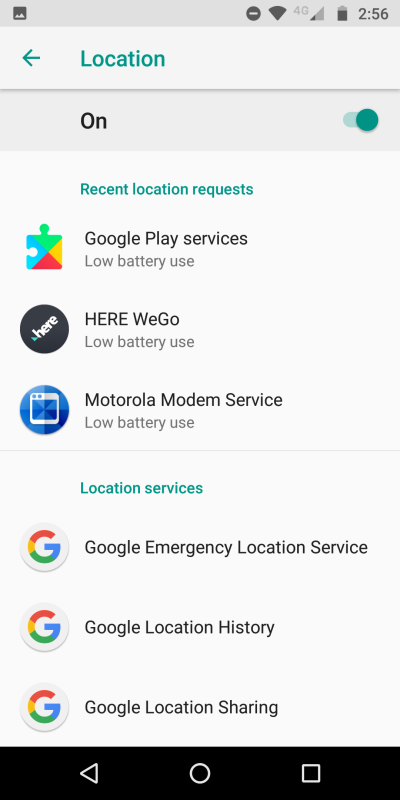 Locatio, advanced settings
