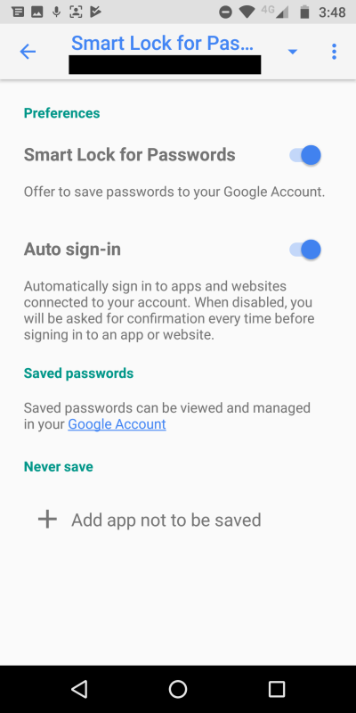 Smart lock settings
