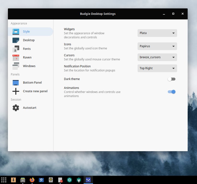 Widgets changed