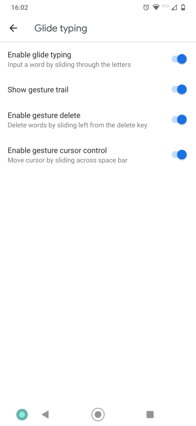Glide typing