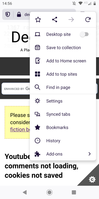 Site options