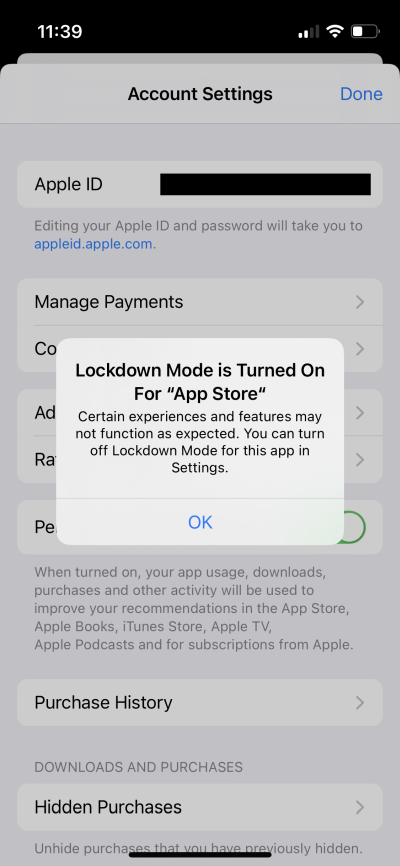 App notification