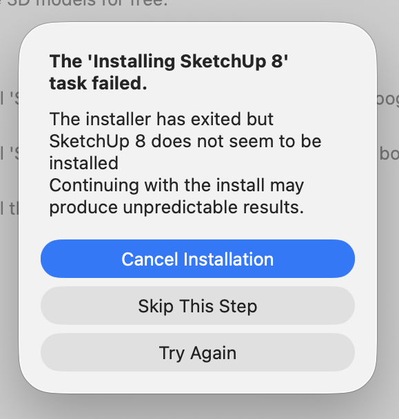 Installer error