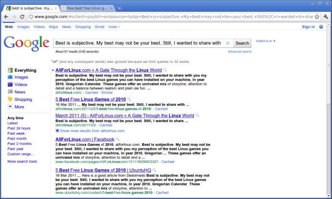 Search phrase