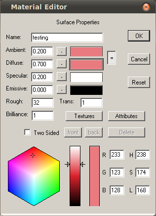 Material editor