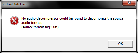 Codecs error
