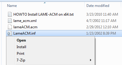 Install codecs