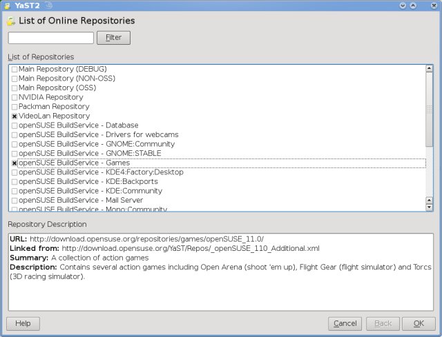 Add game repositories