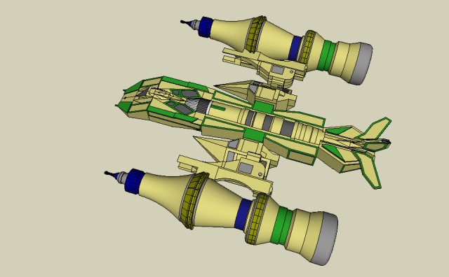 Spacecraft 2 left top