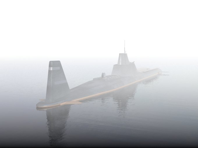 Rear view, fog