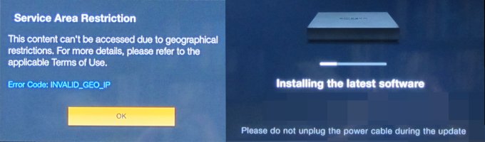 Updates & Geo IP error