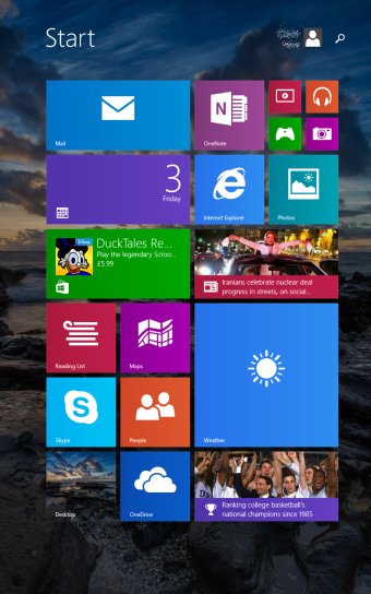 Start Screen, default