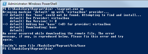 Base image missing