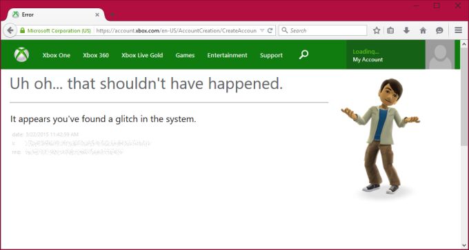 Xbox failing again