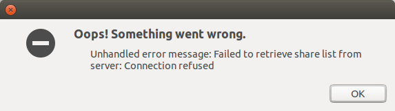 Samba connectivity is borked