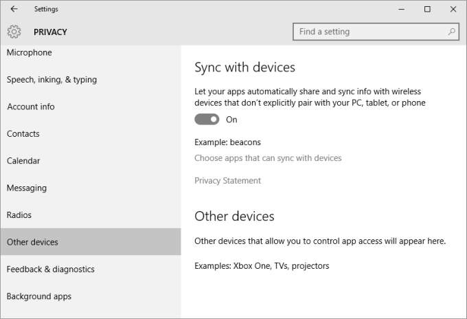 Other devices