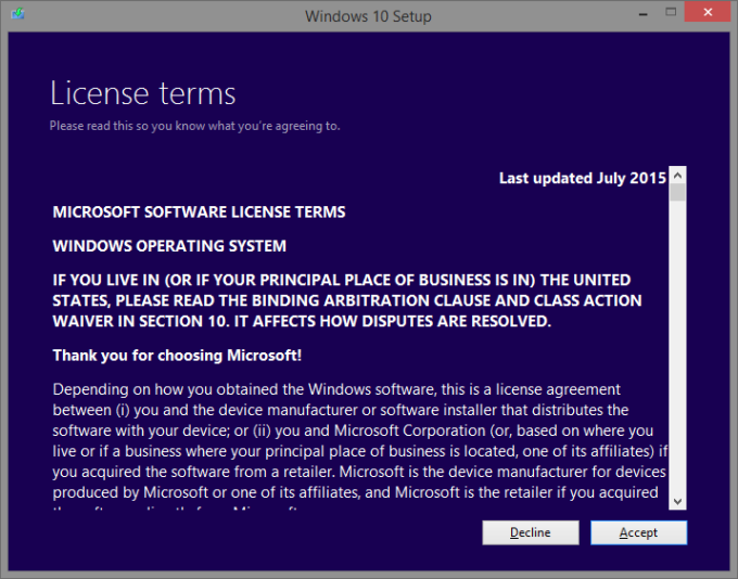 License agreement