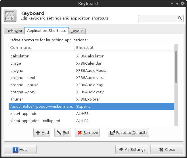 Whisker, super key