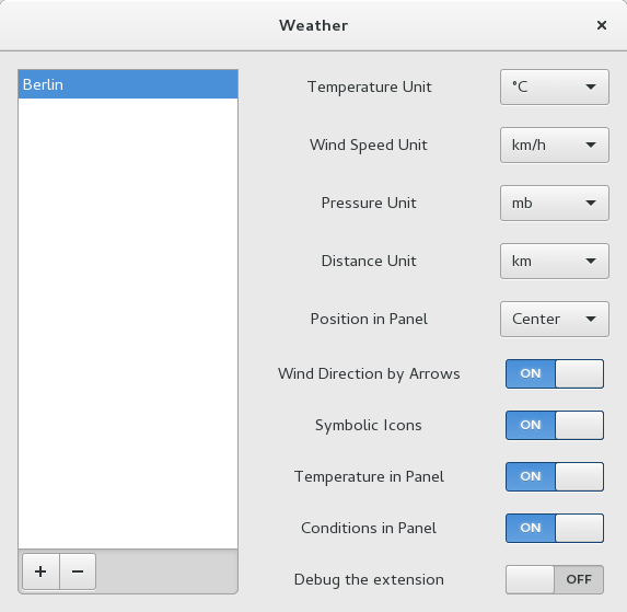 Weather extension, not working out of the box