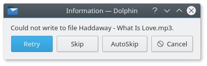 Bogus copy error message