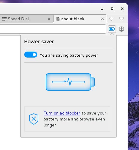 Power saving turned on