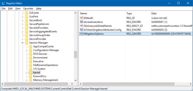 MitigationOptions created