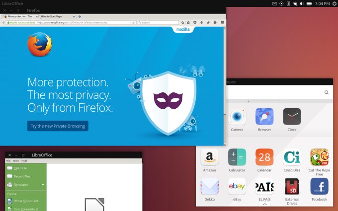 Apps in the desktop mode