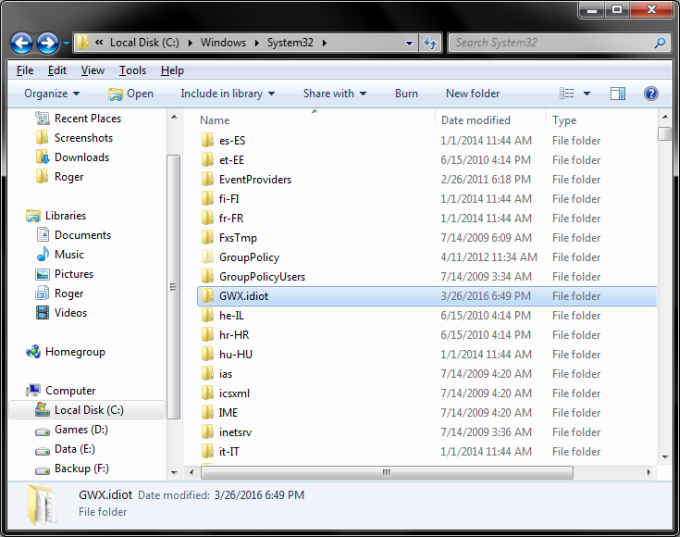 Folder renamed