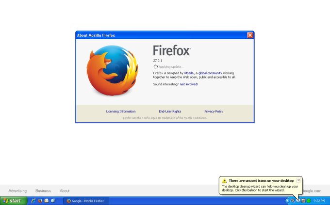 Firefox updating